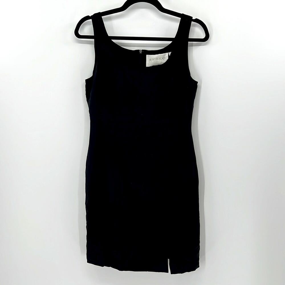 Hugo Buscati Collection 100% Silk Shift Dress - Black - 8